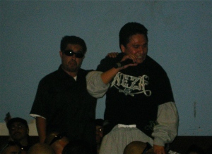 Rapper Plata Ramirez performing in Ticoman, October 2009